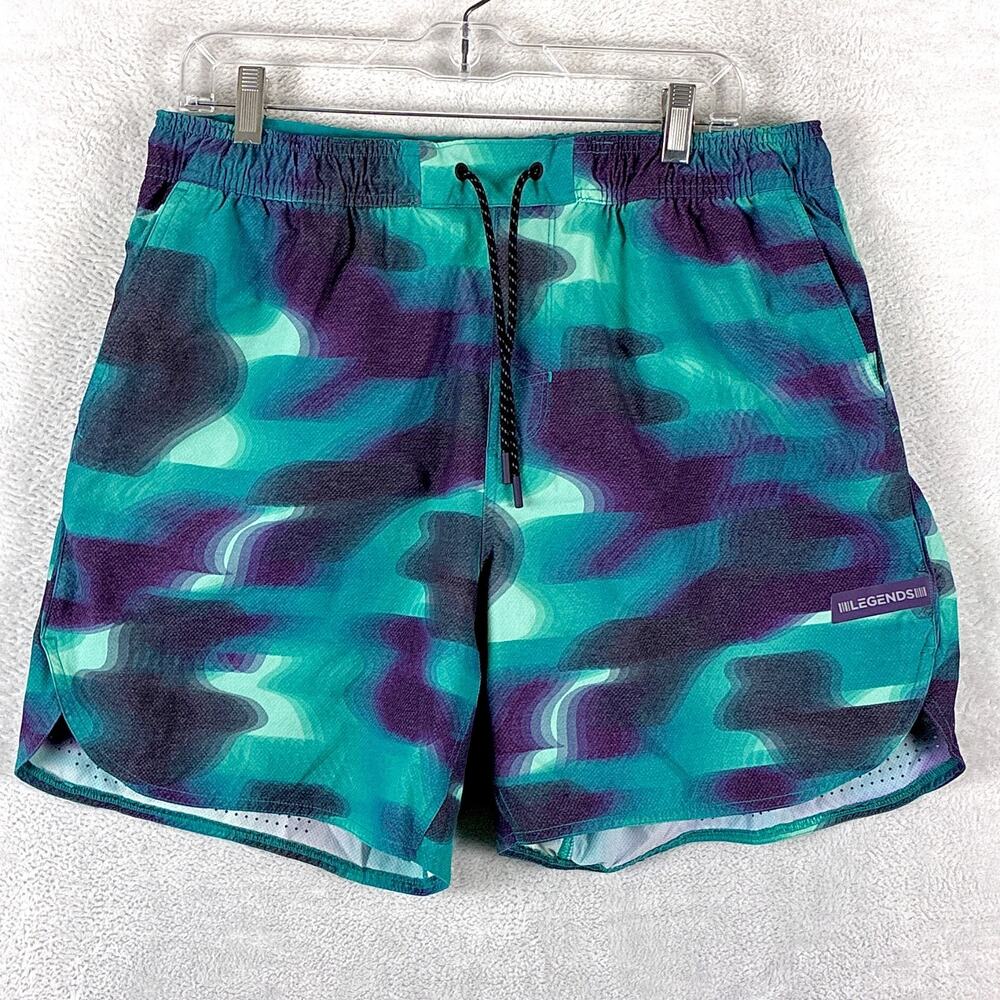 Legends Shorts Mens XL Blue Purple Luka HD Drawstring Lined Gym Workout
